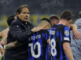 simone inzaghi e lautaro martinez ( foto di salvatore fornelli )