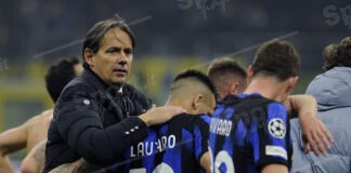 simone inzaghi e lautaro martinez ( foto di salvatore fornelli )