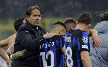 simone inzaghi e lautaro martinez ( foto di salvatore fornelli )